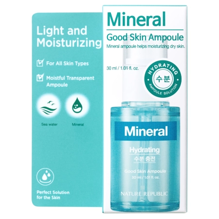 Nature Republic - Good Skin Mineral Ampoule - Nawilżające Serum do Twarzy - 30ml