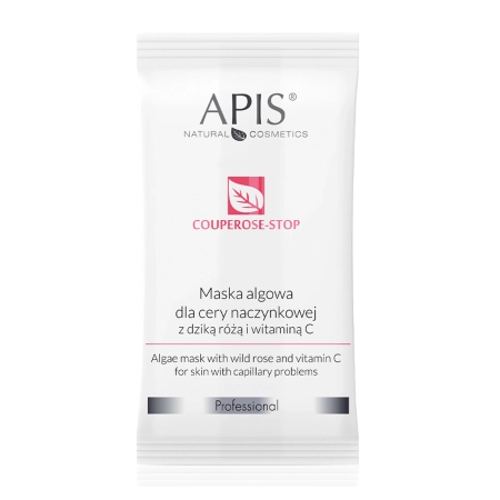 Apis - Couperose-Stop - Maska Algowa dla Cery Naczynkowej z Dziką Różą i Witaminą C - 20g