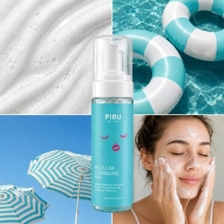 PIBU Beauty - Micellar Cleansing Foam - Oczyszczająca Pianka do Mycia Twarzy z Probiotykami - 150ml