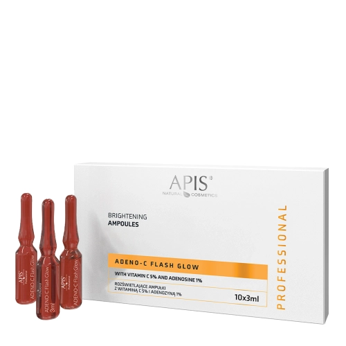 Apis - Adeno C Flash Glow - Rozświetlające Ampułki z Witaminą C 5% i Adenozyną 1% - 10x3ml