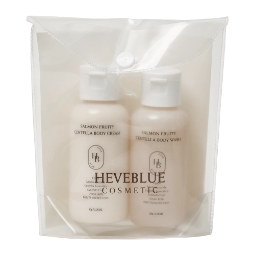 HEVEBLUE - Salmon Fruity Centella Body Travel Kit - Zestaw Miniatur - 50g+50g