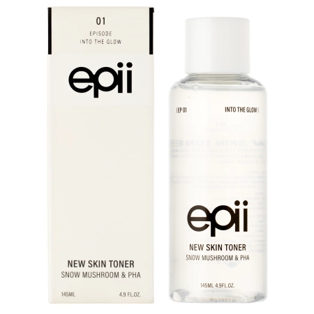 Epii - New Skin Toner Snow Mushroom & PHA - Nawilżająco-Złuszczający Tonik do Twarzy - 145ml