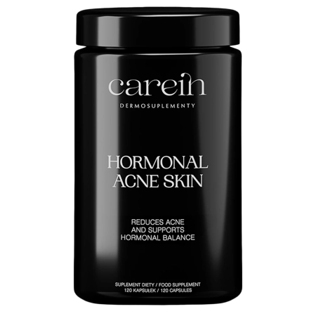 Carein - Hormonal Acne Skin - Dermosuplement - Redukcja Trądziku i Wsparcie Gospodarki Hormonalnej - 120kaps