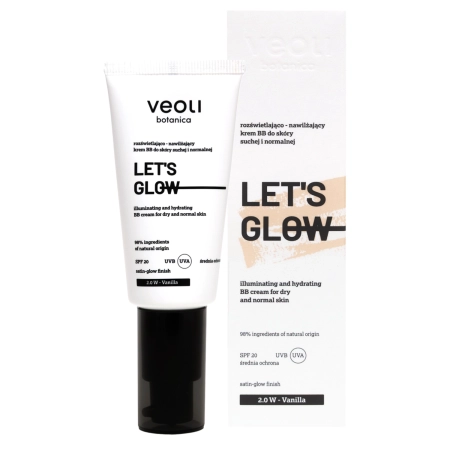 Veoli Botanica - Let's Glow - Rozświetlająco - Nawilżający Lekki Krem BB - 2.0W Vanilla - 30ml