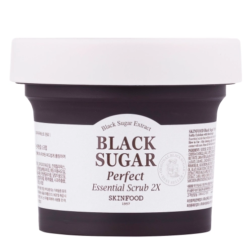 Skinfood - Black Sugar Perfect Essential Scrub 2X - Maska Peelingująca z Brązowym Cukrem - 210g
