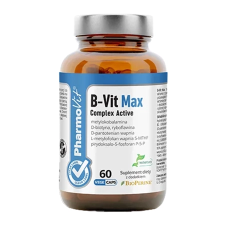 Pharmovit - B-Vit Max Complex Active - Suplement Diety - Kapsułki - 60szt