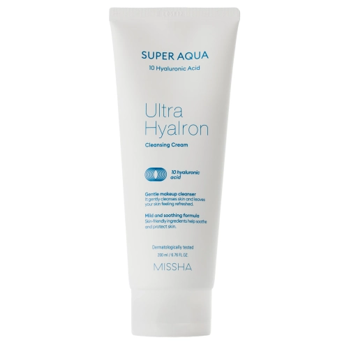 Missha - Super Aqua Ultra Hyalron Cleansing Cream - Krem Oczyszczający z Kwasem Hialuronowym - 200ml