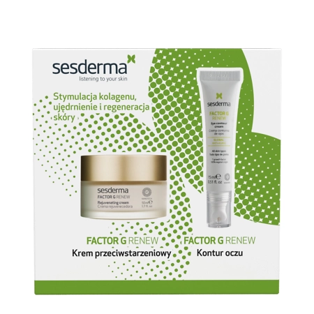 sesderma - Factor G Set - Zestaw Produktów Regenerująco-Ujędrniających - Krem + Krem pod Oczy - 50ml+15ml