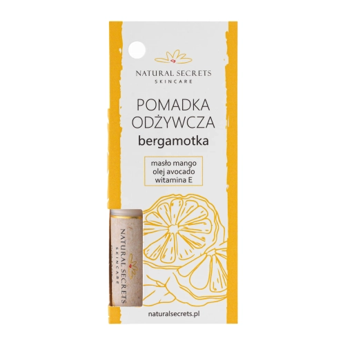 Natural Secrets - Pomadka Ochronna do Ust - Bergamotka - 3,5g