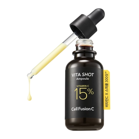 Cell Fusion C - Toning C Vita Shot Ampoule - Rozjaśniające Serum z 15% Witaminą C i Mikroigłami - 20g