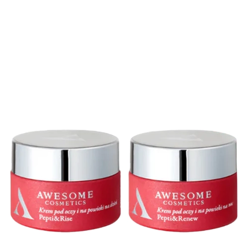 Awesome Cosmetics - Pepti&Rise i Pepti&Renew - Krem pod Oczy i na Powieki Dzień / Noc - 2x10ml
