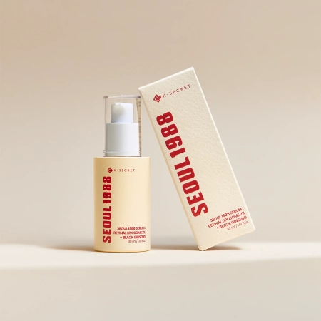 K-SECRET - SEOUL 1988 Serum : Retinal Liposome 2% + Black Ginseng - Ujędrniające Serum z Retinalem - 30ml