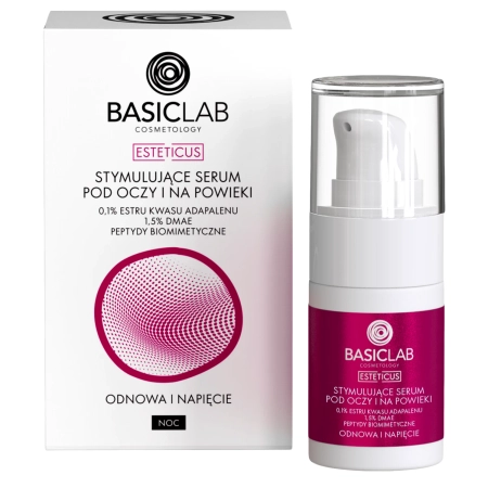 BasicLab - Stymulujące Serum Pod Oczy i na Powieki z Adapinoidem - 15ml
