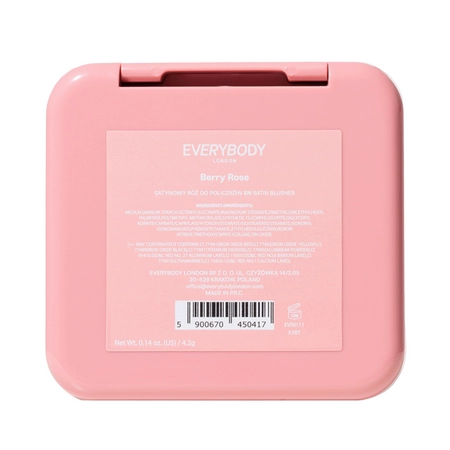Everybody London - Satynowy Róż do Policzków - Berry Rose - 4,2g