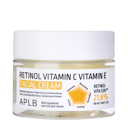 APLB - Retinol Vitamin C Vitamin E Facial Cream - Krem do Twarzy z Retinolem i Witaminami C i E - 55ml