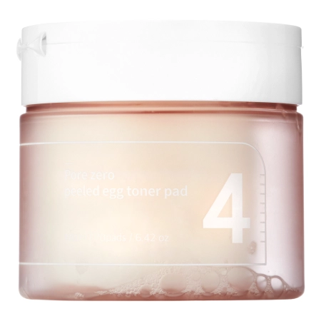 Numbuzin - No.4 - Pore Zero Peeled Egg Toner Pad - Tonujące Płatki do Twarzy - 190ml/70szt.