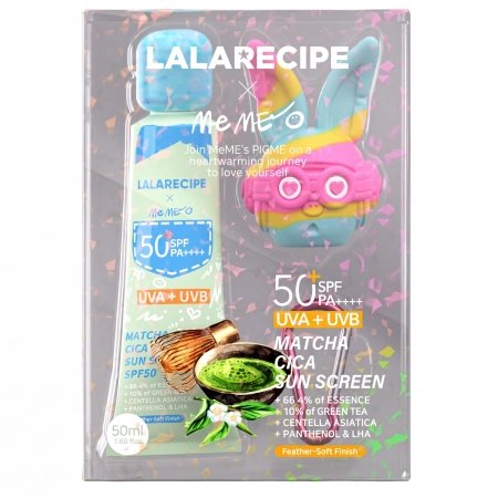 Lalarecipe - Matcha Cica Sun Cream - Łagodzący Krem Przeciwsłoneczny SPF50+ PA++++ - 50ml