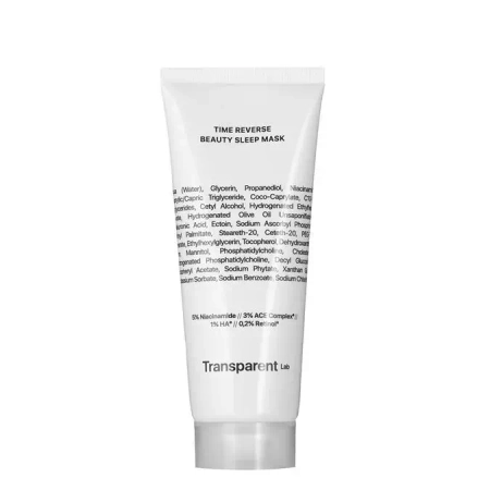 Transparent Lab - Time Reverse Beauty Sleep Mask - Przeciwzmarszczkowa Maska na Noc z Witaminami A i C - 75ml