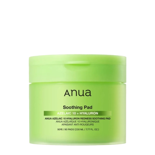 Anua - Azelaic 10+ Hyaluron Redness Soothing Pad - Łagodzące Płatki do Twarzy - 230ml/90szt
