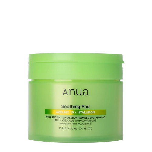 Anua - Azelaic 10+ Hyaluron Redness Soothing Pad - Łagodzące Płatki do Twarzy - 230ml/90szt