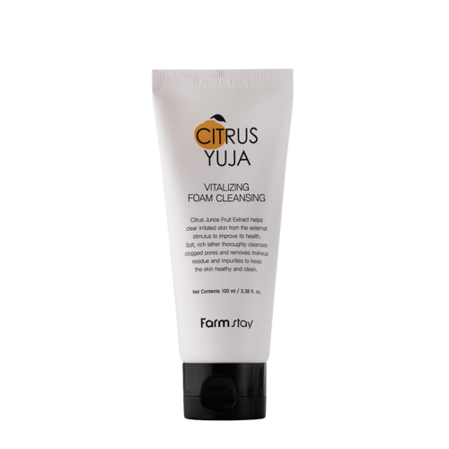 Farmstay - Citrus Yuja Vitalizing Foam Cleansing - Pianka do Oczyszczania Twarzy z Ekstraktem z Owoców Yuzu - 100ml