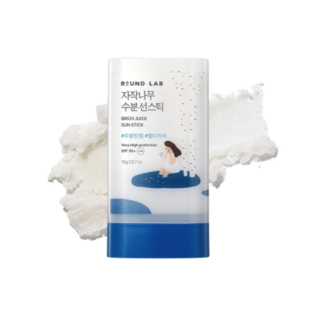 Round Lab - Birch Juice Moisturizing Sun Stick SPF/50+ PA++++ - Sztyft Przeciwsłoneczny z Sokiem Brzozy - 19g