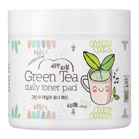 Esfolio - Pure Skin Green Tea Daily Toner Pad - Płatki Tonizujące z Zieloną Herbatą - 130ml/60szt