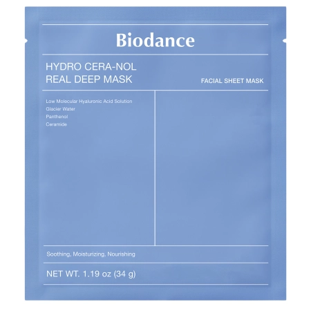 Biodance - Hydro Cera-nol Real Deep Mask - Nawilżająca Maska Kolagenowa do Twarzy - 1szt/34g