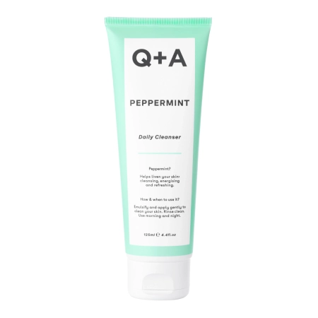 Q+A - Peppermint - Daily Cleanser - Łagodząco-Oczyszczający Żel do Mycia Twarzy z Miętą Pieprzową - 125ml