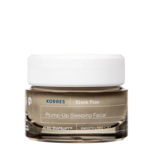Korres - Black Pine Plump-Up Sleeping Facial - Ujędrniający Krem do Twarzy na Noc - 40ml