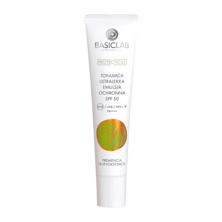 BasicLab - Tonująca Ultralekka Emulsja Ochronna SPF50 PA ++++ - 40ml