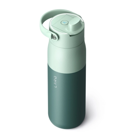 LARQ - Bottle PureVis 2 - Inteligentna, Samoczyszcząca Butelka Filtrująca, Światło UV-C - Eucalyptus Green - 680ml 