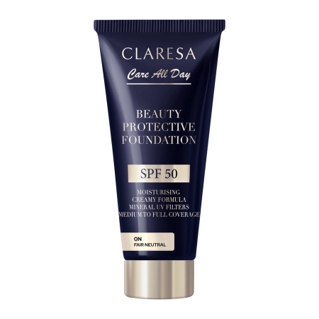 Claresa - Beauty Protective Foundation SPF 50 - Nawilżający Podkład z Filtrem SPF 50 - 0N Fair Neutral - 30ml