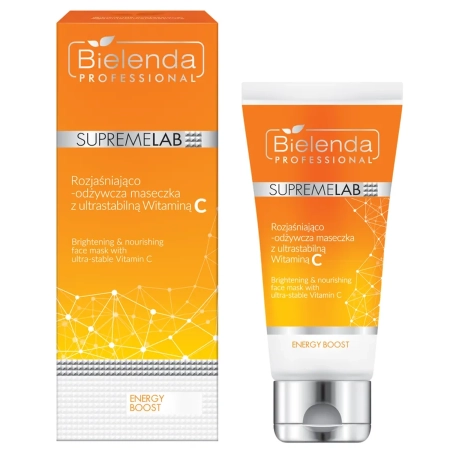 Bielenda Professional - Supremelab - Energy Boost - Brightening & Nourishing Face Mask with Ultra-Stable Vitamin C - Rozjaśniająco-Odżywcza Maseczka z Ultrastabilną Witaminą C - 70ml