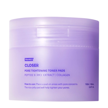 Frankly - Closer Toner Pads - Płatki do Twarzy Zmniejszające Widoczność Porów - 70 szt.
