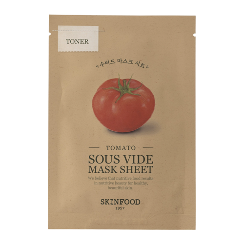 Skinfood - Sous Vide Mask Sheet Tomato - Rozświetlająca Maska do Twarzy w Płachcie - 1szt/18g