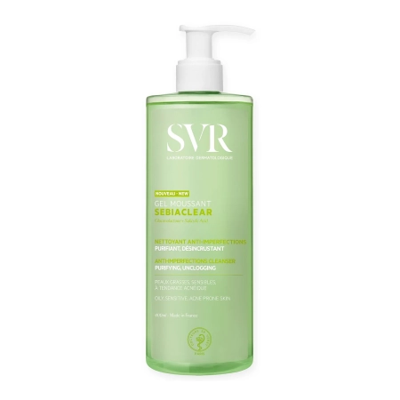 SVR - Sebiaclear Gel Moussant - Delikatnie Złuszczający Żel do Mycia Skóry - 400ml