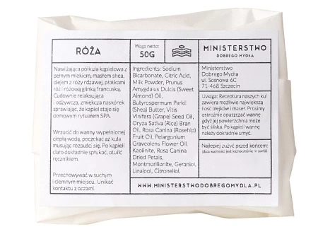 Ministerstwo Dobrego Mydła - Półkula do Kąpieli Róża  z Glinką Francuską - 60g