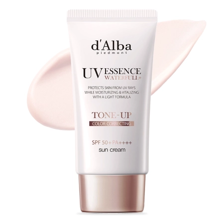 d'Alba - Waterfull Tone-Up Sun Cream SPF50+ PA++++ - Pink - Tonujący Krem do Twarzy z Filtrem - 50ml