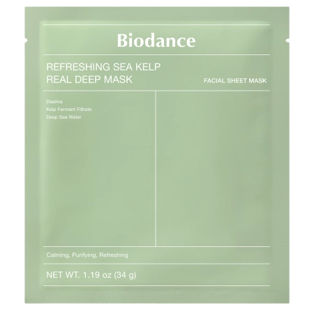 Biodance - Refreshing Sea Kelp Real Deep Mask - Kojąco-Nawilżająca Maska do Twarzy - 1szt/34g