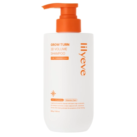 lilyeve - Grow Turn 3D Volume Shampoo - Wzmacniający Szampon do Włosów i Skóry Głowy - 500g