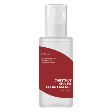 Isntree - Chestnut AHA 8% Clear Essence - Esencja do Twarzy z Kwasem Mlekowym i Glikolowym - 100ml OUTLET