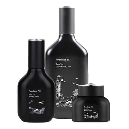 Pyunkang Yul - Black Tea Line Gift Set - Zestaw Ujędrniający - 130ml+45ml+60ml