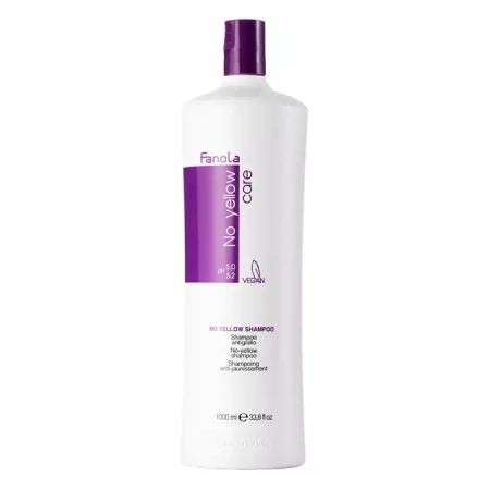 Fanola - No Yellow Shampoo - Szampon do Włosów Ochładzający Odcień Blond - 1l