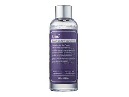 Klairs - Supple Preparation Unscented Toner - Nawilżająco-Wygładzający Tonik do Twarzy - 180ml