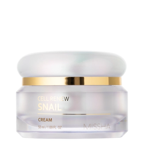 Missha - Super Aqua Cell Renew Snail Cream - Regenerujący Krem do Twarzy ze Śluzem Ślimaka - 50ml