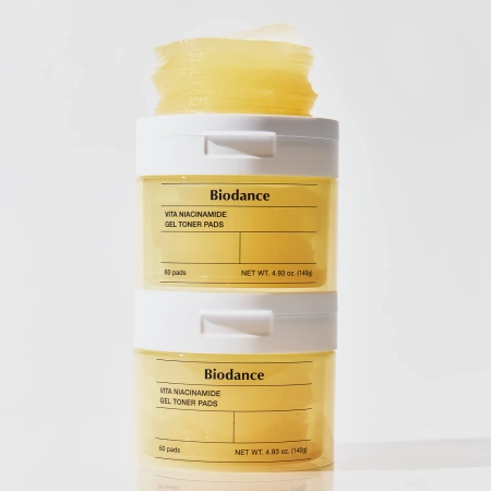 Biodance - Vita Niacinamide Gel Toner Pads - Rozświetlające Płatki do Twarzy - 60szt