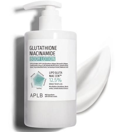 APLB - Glutathione Niacinamide Body Lotion - Rozjaśniająco-Nawilżający Balsam do Ciała - 300ml