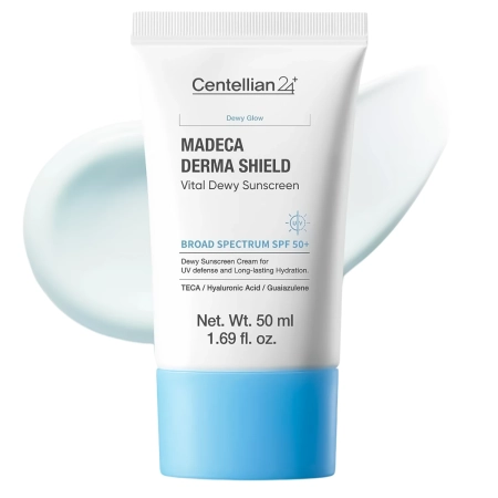 Centellian24 - Madeca Derma Shield Safe Moisture Sun Cream - Nawilżacjący Krem do Twarzy z SPF 50+ PA++++ - 50ml	