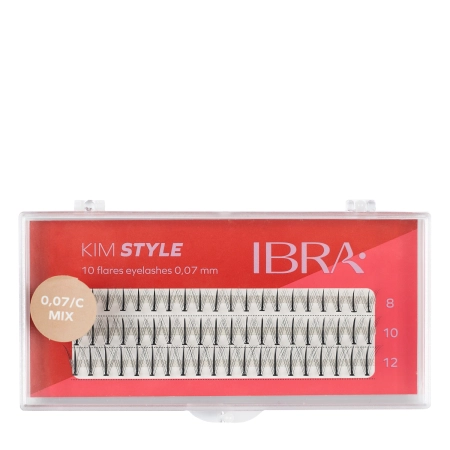 Ibra Makeup - Kępki Rzęs Kim Style C 0,07 - MIX - 60szt